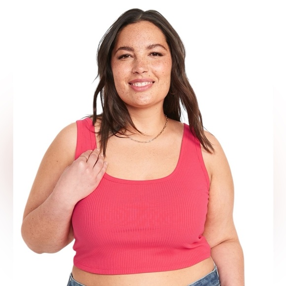 Old Navy Vibrant Pink Ribbed Tank Top Size 3X Summer - Picture 6 of 11